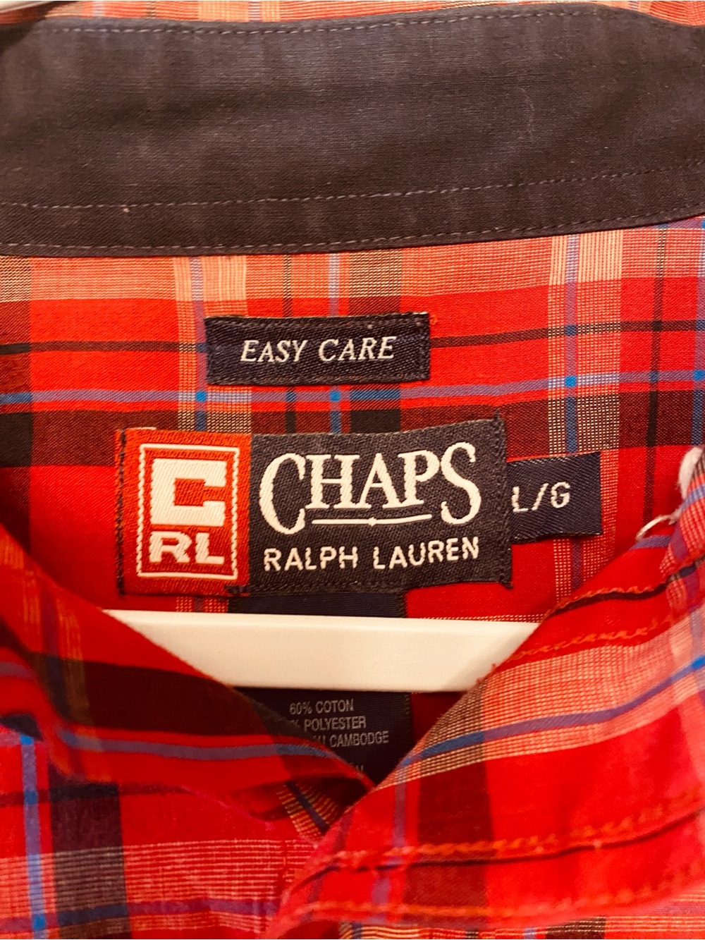 Chaps Ralph Lauren Men’s Red Plaid Button-Down Shirt
